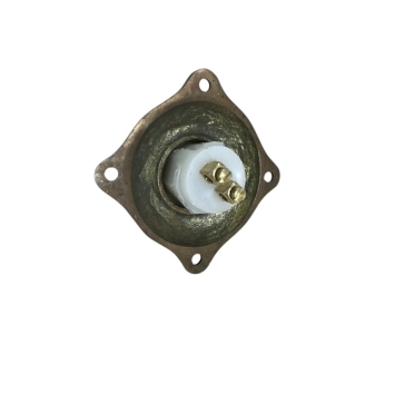 Sonnette « le lys » – 4,5 x 4,5 cm – laiton patiné