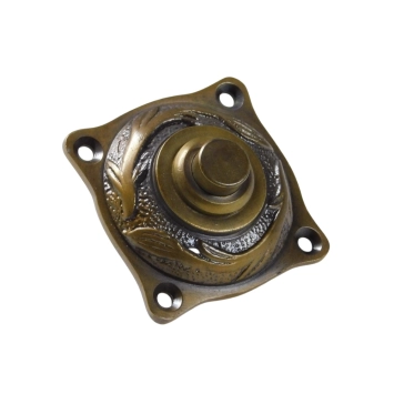 Sonnette « le lys » – 4,5 x 4,5 cm – laiton patiné