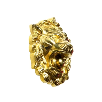 Sonnette lion – 9,5 x 8 cm – laiton – couleur or