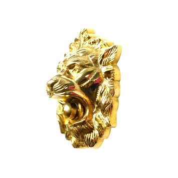 Sonnette lion – 9,5 x 8 cm – laiton – couleur or