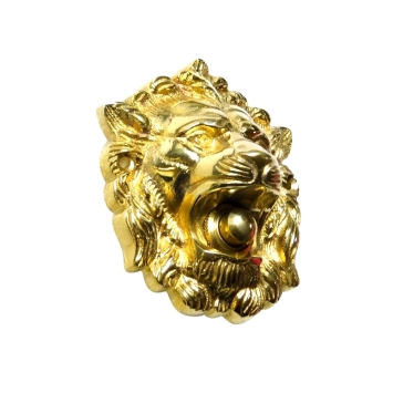Sonnette lion – 9,5 x 8 cm – laiton – couleur or