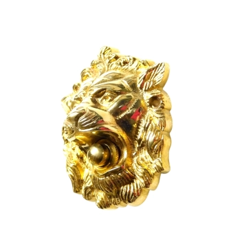 Türklingel Löwe – 9,5 x 8 cm – Messing – goldfarben