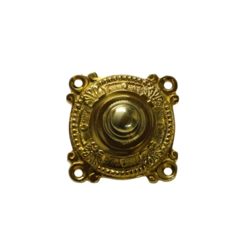 Deurbel – 5 x 5 cm – gepolijst messing – klassieke decoratie
