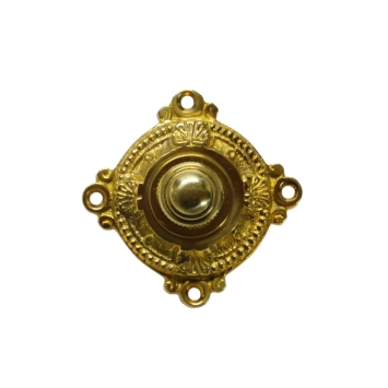 Sonnette – 5 x 5 cm – laiton poli – décoration classique