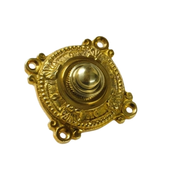 Sonnette – 5 x 5 cm – laiton poli – décoration classique