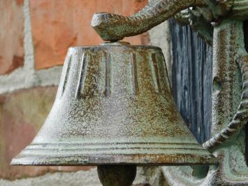 Türklingel „Anker“ aus Gusseisen – Grün/Braun – inklusive Schnur