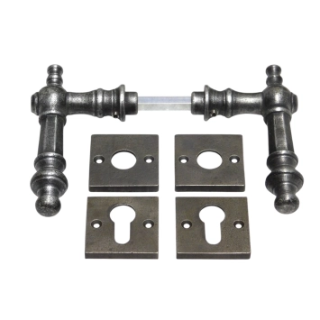 Deurbeslag 'Victoria' – gietijzer verzinkt – PC deurset