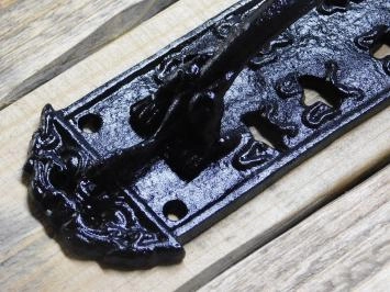 Poignée de porte garde dragon, médiévale, fer Couleur : noir