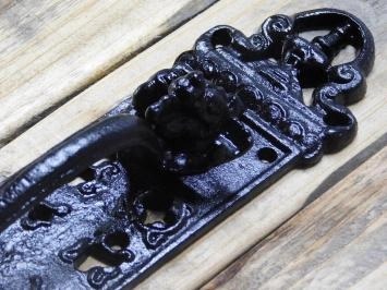 Poignée de porte garde dragon, médiévale, fer Couleur : noir