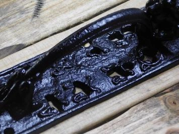 Poignée de porte garde dragon, médiévale, fer Couleur : noir