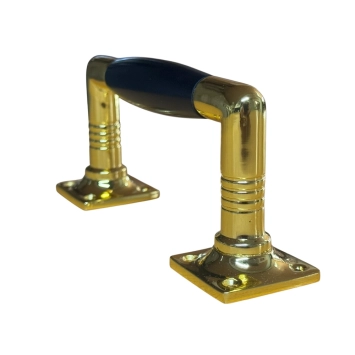 Poignée de porte en laiton avec poignée en ébène - haute qualité