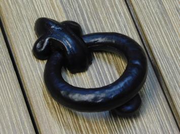 Deurklopper zwart, antiek Franse Lelie, historisch ontwerp