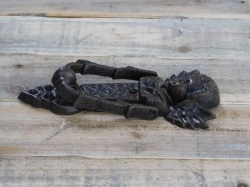 Ange frappeur de porte, fonte, marron