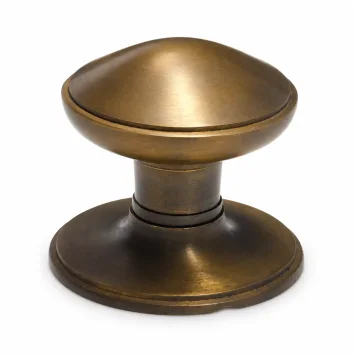 Voordeurknop messing – rond – antiek – vaste deurknopVoordeurknop messing – rond – antiek – vaste deurknop