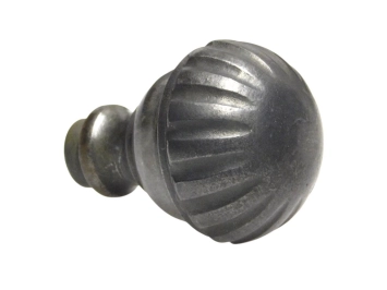 Vaste deurknop Lyon – verzinkt gietijzer – 4,9 cm diameter