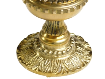 Türknauf mit Rosette – klassisch – poliertes Messing – fester Knauf