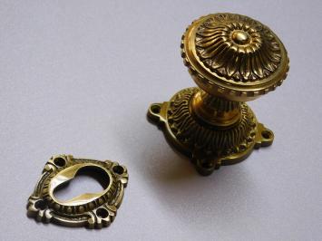 Deurknop met Knop- en Slotrozet PC - Vaste Knop - Messing