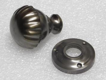 Klassieke Deurknop met Rozet - stijlvol Gepatineerd Messing