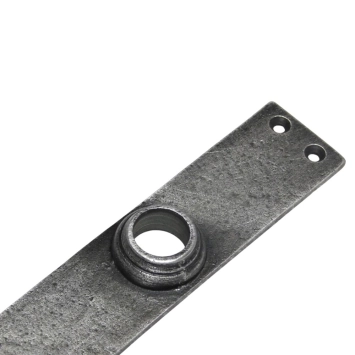 Deurplaat 'Blanc' met slotgat voor kamerdeuren (BB 72) - gietijzer verzinkt