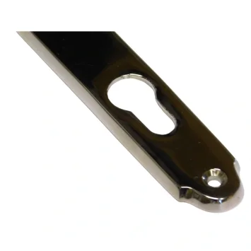 Plaque de porte étroite en laiton nickelé brillant – PC 92
