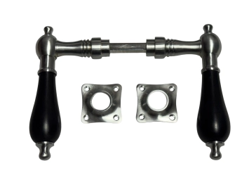 Deurset chrome mat - klinken en rozetten - compleet