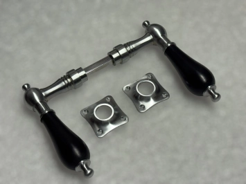 Deurset chrome mat - klinken en rozetten - compleet