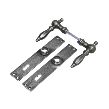 Türbeschlag Satz – Türgriffe und Türschilder – verzinktes Gusseisen