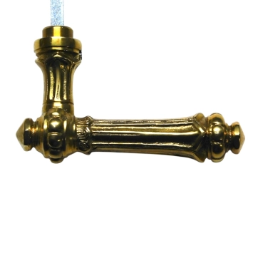 Set deurbeslag messing - 2 klinken en 2 deurplaten - PC 92