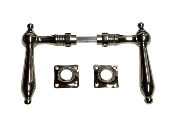 Deurbeslag set - nikkel chroom - glanzende klinken en rozetten