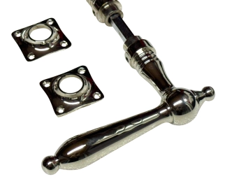 Türbeschläge Satz – Nickel-Chrom – glänzende Türgriffe und Rosetten