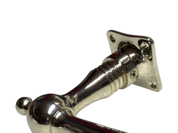 Ensemble de quincaillerie de porte - nickel chromé - poignées et rosaces brillantes