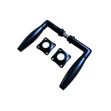 Türgarnitur schwarz – Nickel mit Ebenholz – komplett