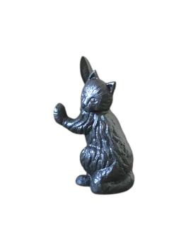 Zwarte kat sculptuur