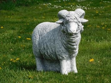 Widder - XL - Tierstatue aus Stein - 48 cm - Gartendekoration