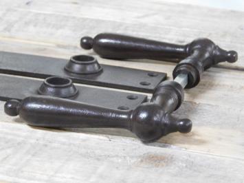 Türbeschlagsatz für Haustür - PZ 92 - Eisen antik - dunkelbraun