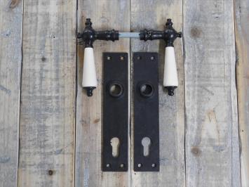 Voordeur set met porseleinen handvaten, ijzer gewaxt, met inbegrip van doorn,