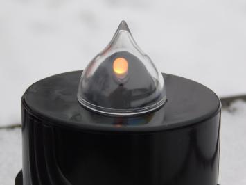 Elektrische grafkaars - zwart - lantaarn