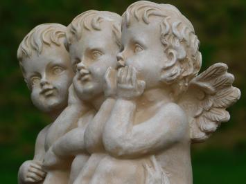 3 Engel sitzen in 1 Reihe, sehr schöne Statue