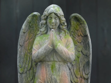 Betender Engel - Polystone Statue - 118 cm - robust