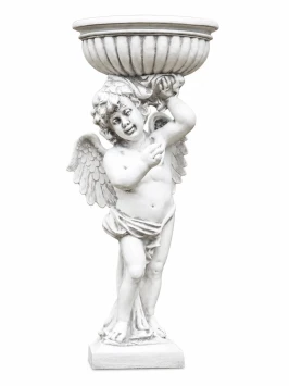 Engel met vaas – polystone – decoratiebeeld – 86 cm