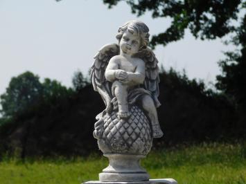 Ange en pierre - sur socle - 60 cm - spirituel et détaillé