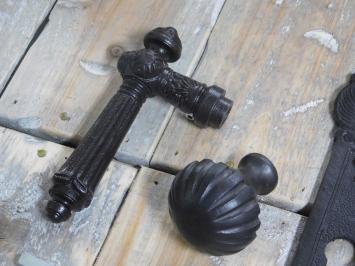 Türbeschlagsatz für die Tür - antikes Eisen (PZ92 - Profilzylinder)