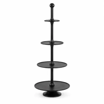 Zwarte XL etagère van aluminium – 4-laags – 125 cm hoog