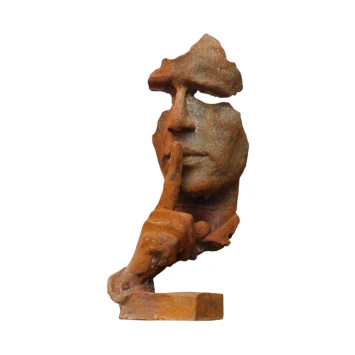 Der Flüsterer XL Statue – 58 cm – Gusseisen – rustikal