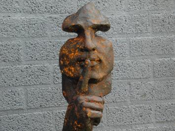 Eine exklusive und besondere Skulptur des 'Flüsterers', Polystein, Skulptur als Dekoration