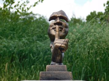Statue « Le Chuchoteur » - aspect bronze - fonte - hauteur 28 cm
