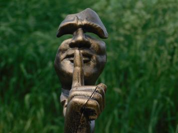 Statue « Le Chuchoteur » - aspect bronze - fonte - hauteur 28 cm