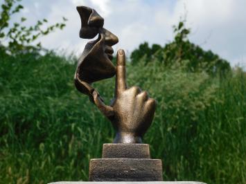 Statue « Le Chuchoteur » - aspect bronze - fonte - hauteur 28 cm