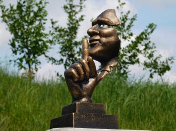 Statue « Le Chuchoteur » - aspect bronze - fonte - hauteur 28 cm