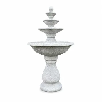 Tuinfontein met 4 schalen – 135 cm – massief steen